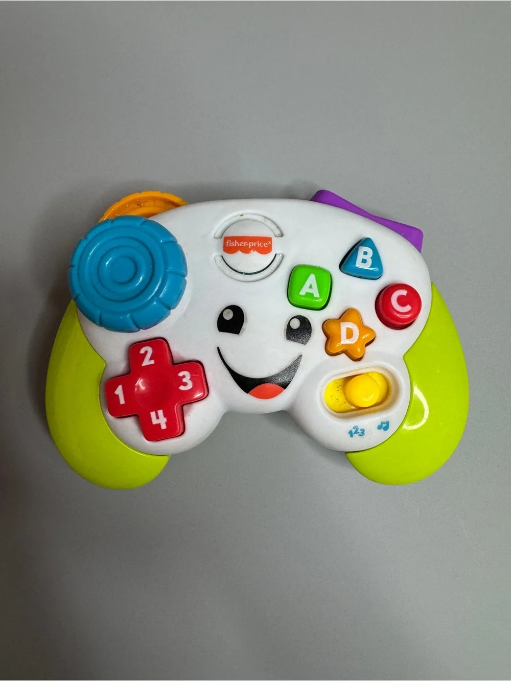 Fisher-Price Teal Handheld Learning Game & White Lime Controller